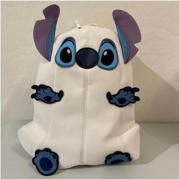 Loungefly Disney Stitch Ghost Costume Figural GITD Backpack NWT - Picture 1 of 1